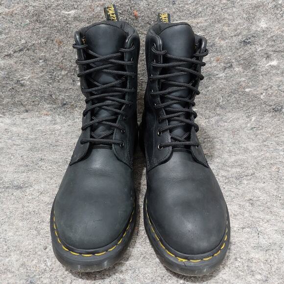 Dr. Martens 1460 W WP Boots Women's Size 10 Black Waterproof Leather Utility - Picture 3 of 8